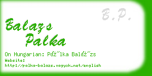 balazs palka business card